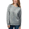 Silver Paisley Bandana Print Women's Sweatshirt-grizzshop