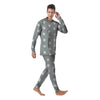 Silver Paw Print Men's Pajamas-grizzshop