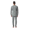 Silver Paw Print Men's Pajamas-grizzshop