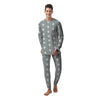 Silver Paw Print Men's Pajamas-grizzshop