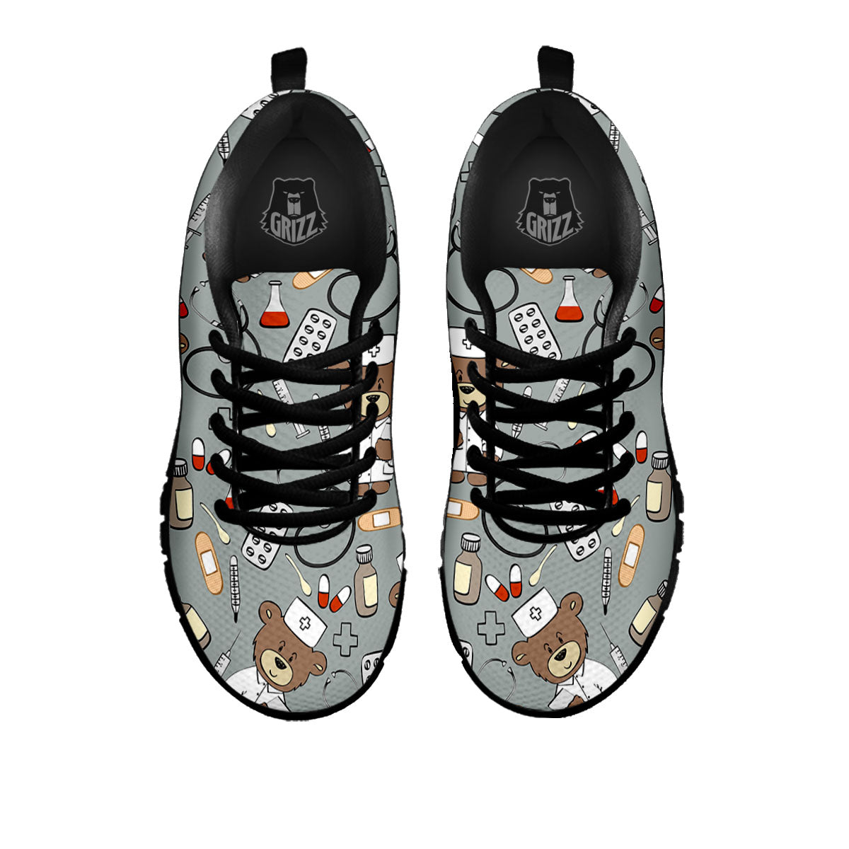 Silver Teddy Bear Nurse - Sneakers-grizzshop