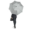 Silver Wave Striped Print Umbrella-grizzshop