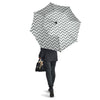 Silver Zigzag Print Pattern Umbrella-grizzshop