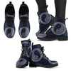 Simple Yin yang Women's Leather Boots-grizzshop