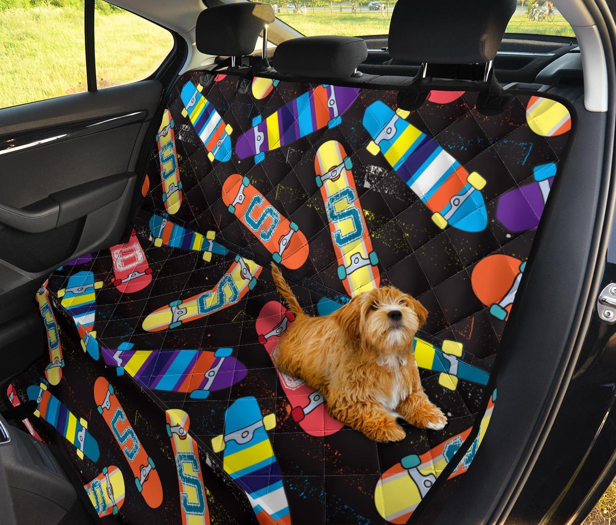 Skateboard Colorful Pattern Print Pet Car Seat Cover-grizzshop