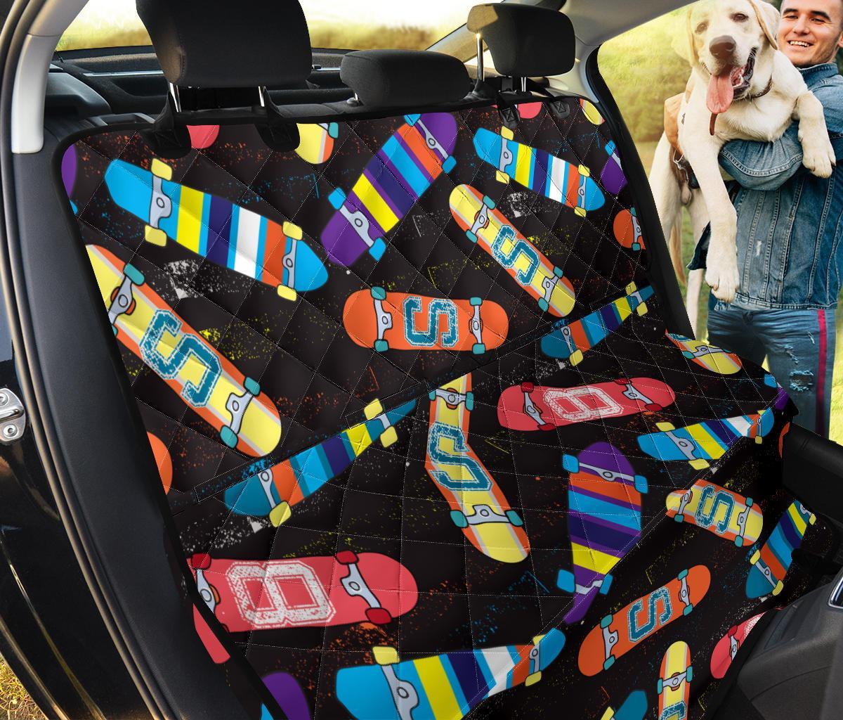 Skateboard Colorful Pattern Print Pet Car Seat Cover-grizzshop