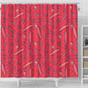 Skateboard Pattern Print Bathroom Shower Curtain-grizzshop