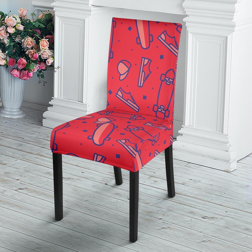 Skateboard Pattern Print Chair Cover-grizzshop