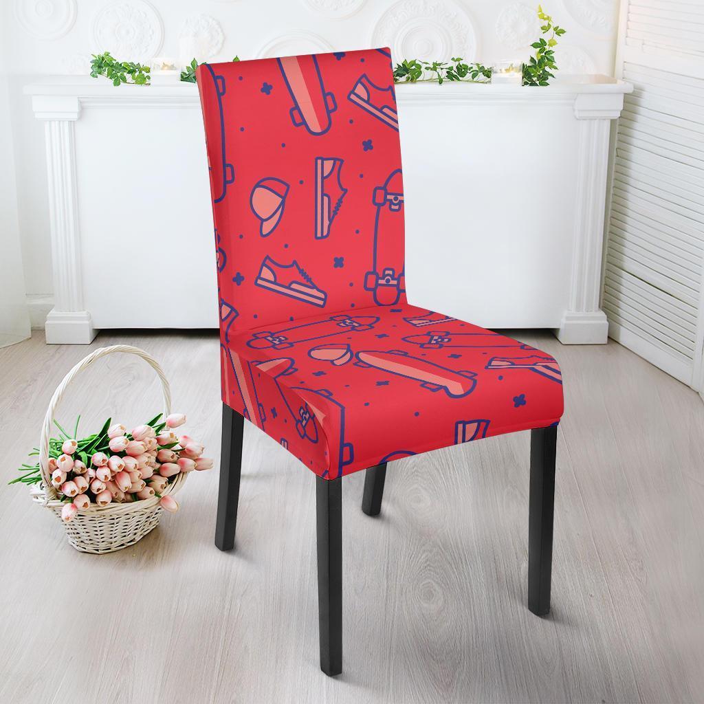 Skateboard Pattern Print Chair Cover-grizzshop