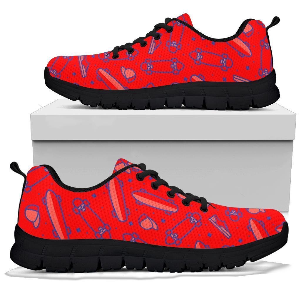 Skateboard Pattern Print Sneaker Shoes For Men Women-grizzshop