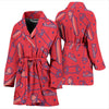 Skateboard Pattern Print Women Long Robe-grizzshop