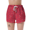 Skateboard Pattern Print Women's Shorts-grizzshop