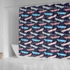 Skateboard Print Pattern Bathroom Shower Curtain-grizzshop