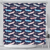 Skateboard Print Pattern Bathroom Shower Curtain-grizzshop