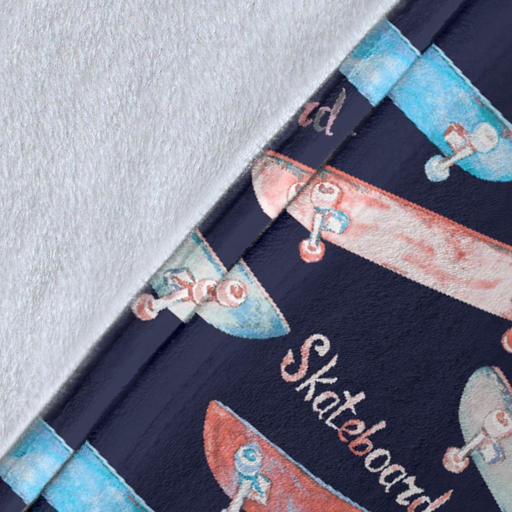 Skateboard Print Pattern Blanket-grizzshop