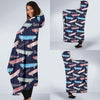 Skateboard Print Pattern Hooded Blanket-grizzshop