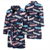 Skateboard Print Pattern Men Long Robe-grizzshop