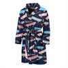 Skateboard Print Pattern Men Long Robe-grizzshop