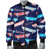 Skateboard Print Pattern Men's Bomber Jacket-grizzshop