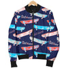 Skateboard Print Pattern Men's Bomber Jacket-grizzshop