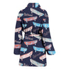 Skateboard Print Pattern Women Long Robe-grizzshop