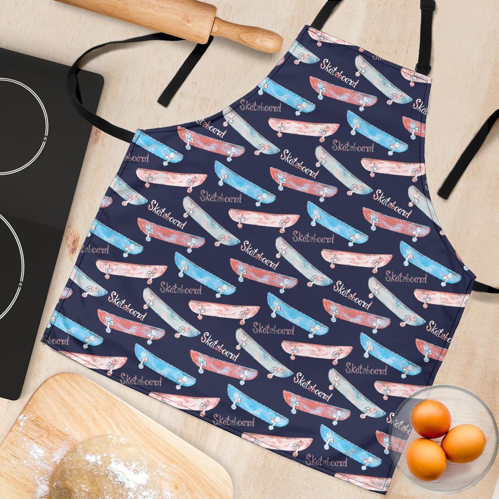 Skateboard Print Pattern Women's Apron-grizzshop