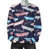 Skateboard Print Pattern Women's Sweatshirt-grizzshop