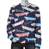 Skateboard Print Pattern Women's Sweatshirt-grizzshop