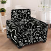 Skeleton Dancing Halloween Armchair Cover-grizzshop