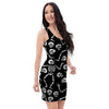 Skeleton Dancing Halloween Bodycon Dress-grizzshop