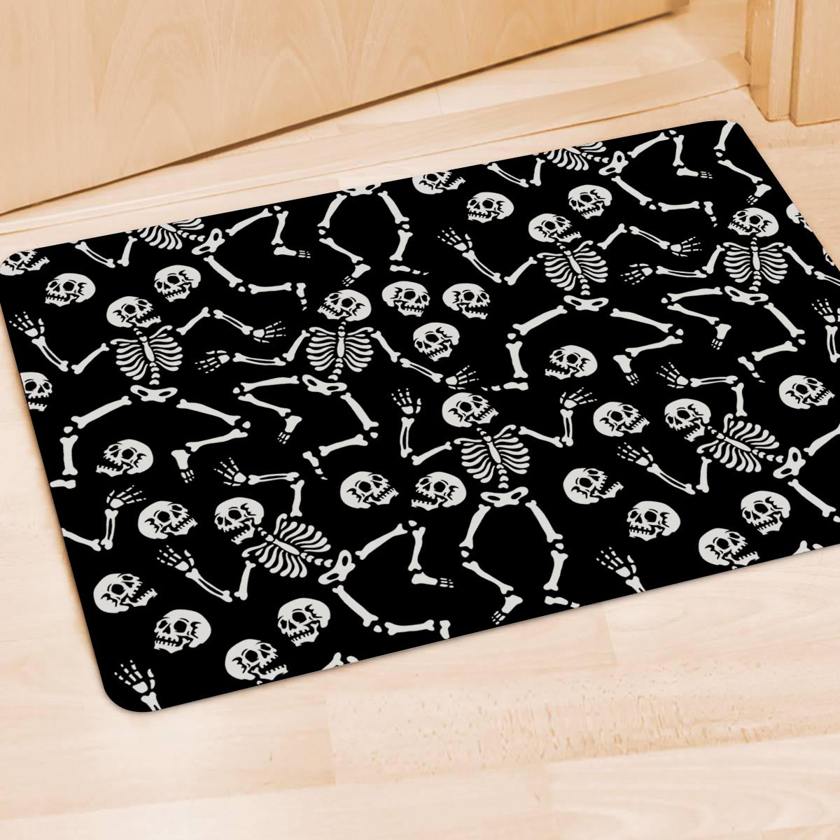 Skeleton Dancing Halloween Door Mat-grizzshop