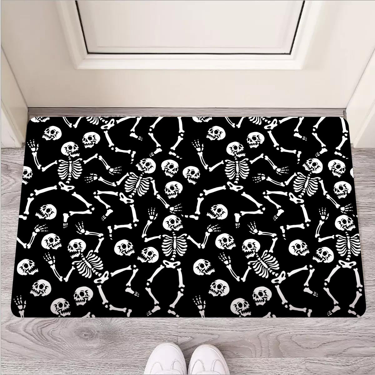 Skeleton Dancing Halloween Door Mat-grizzshop