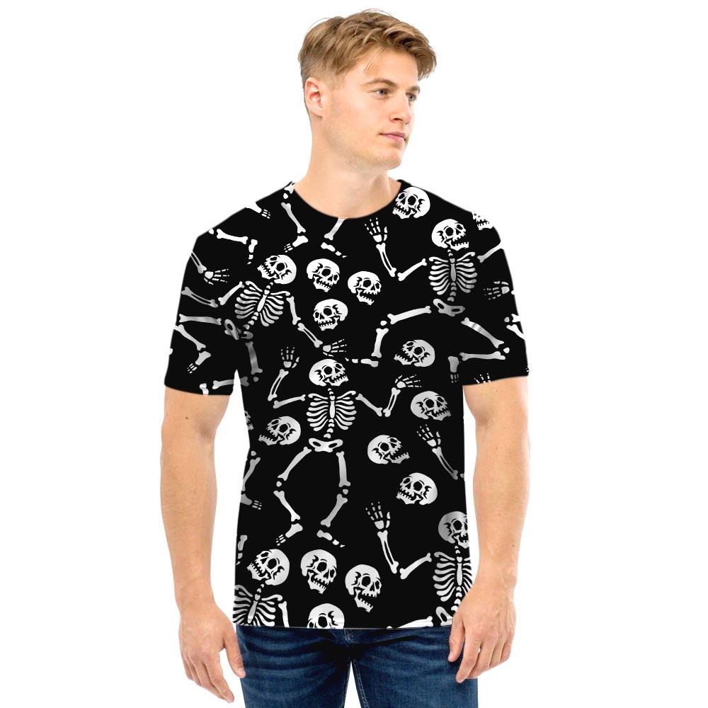 Skeleton Dancing Halloween Men T Shirt-grizzshop