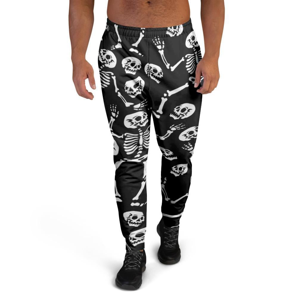 Skeleton Dancing Halloween Men's Joggers-grizzshop