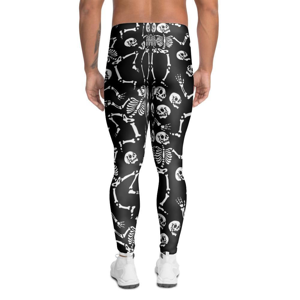 Skeleton Dancing Halloween Men's Leggings-grizzshop