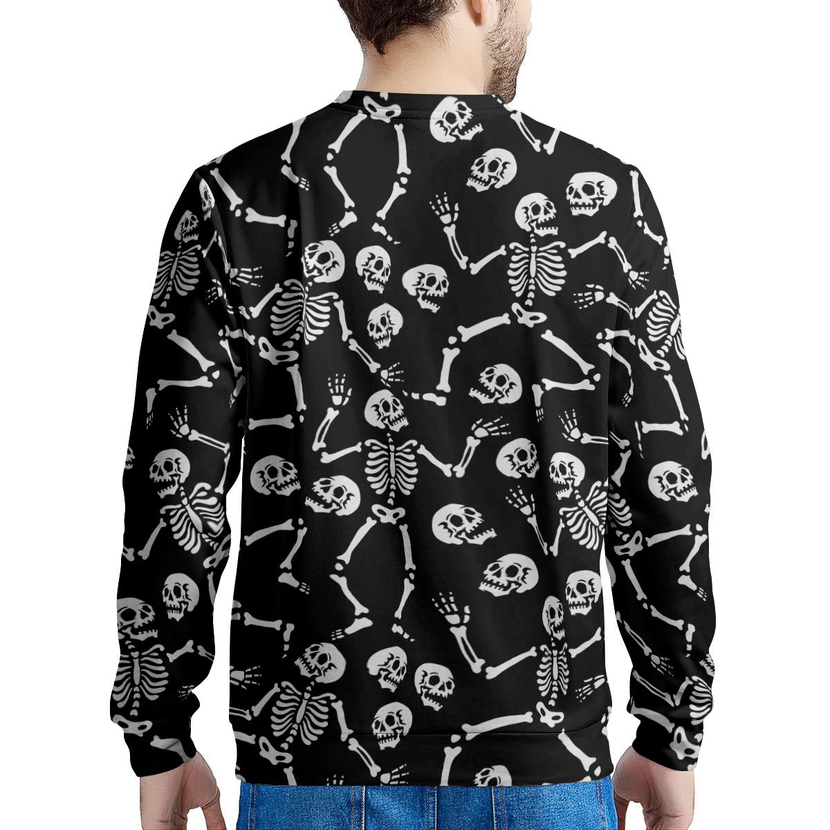 Skeleton Dancing Halloween Men's Sweatshirt-grizzshop