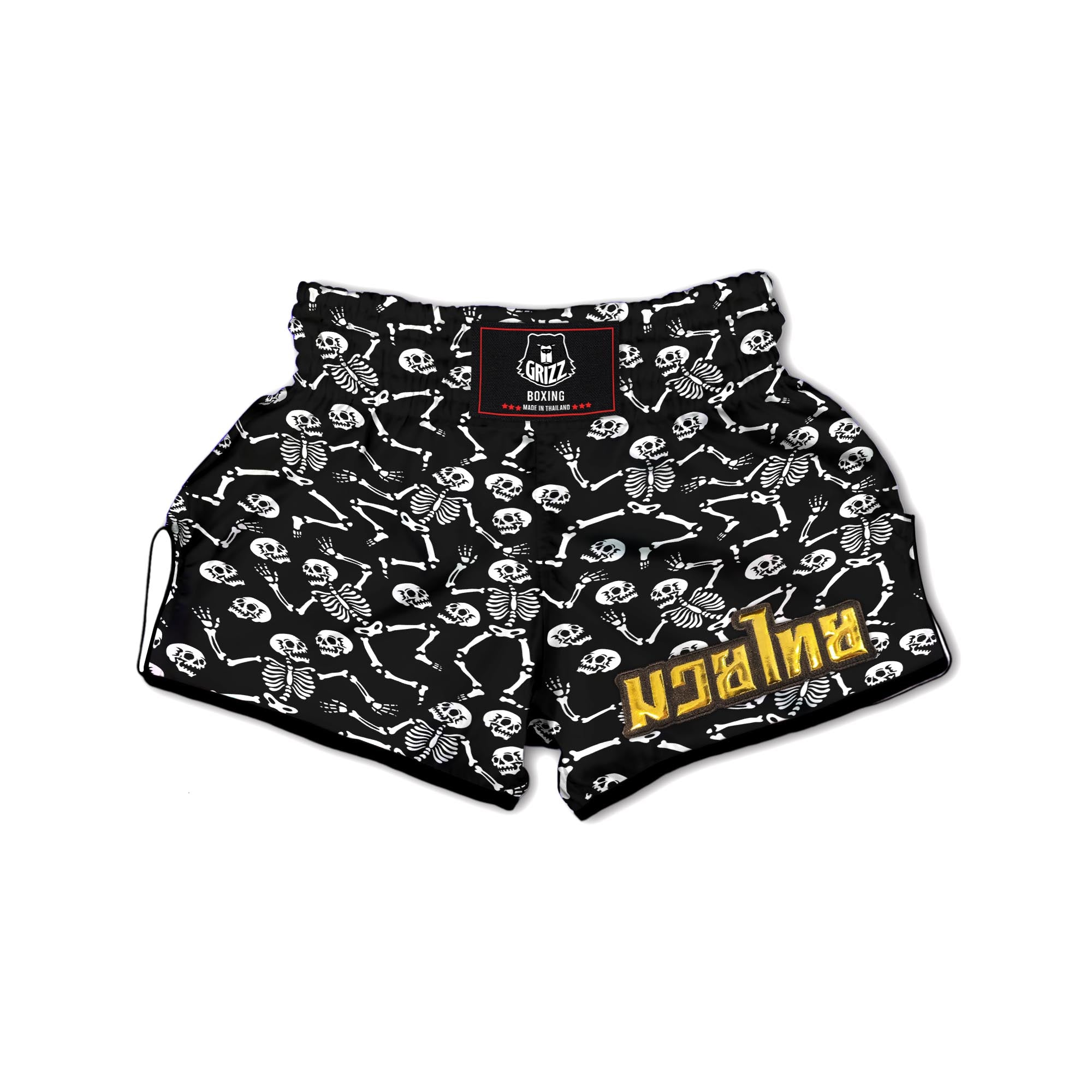 Skeleton Dancing Halloween Muay Thai Boxing Shorts-grizzshop