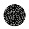 Skeleton Dancing Halloween Round Rug-grizzshop