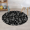 Skeleton Dancing Halloween Round Rug-grizzshop