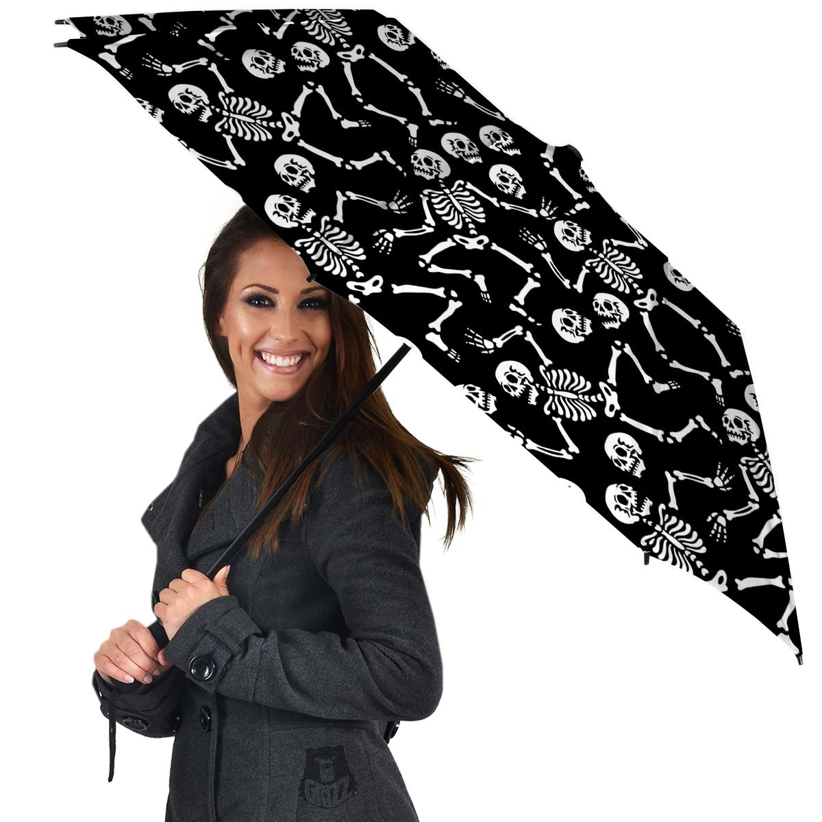 Skeleton Dancing Halloween Umbrella-grizzshop