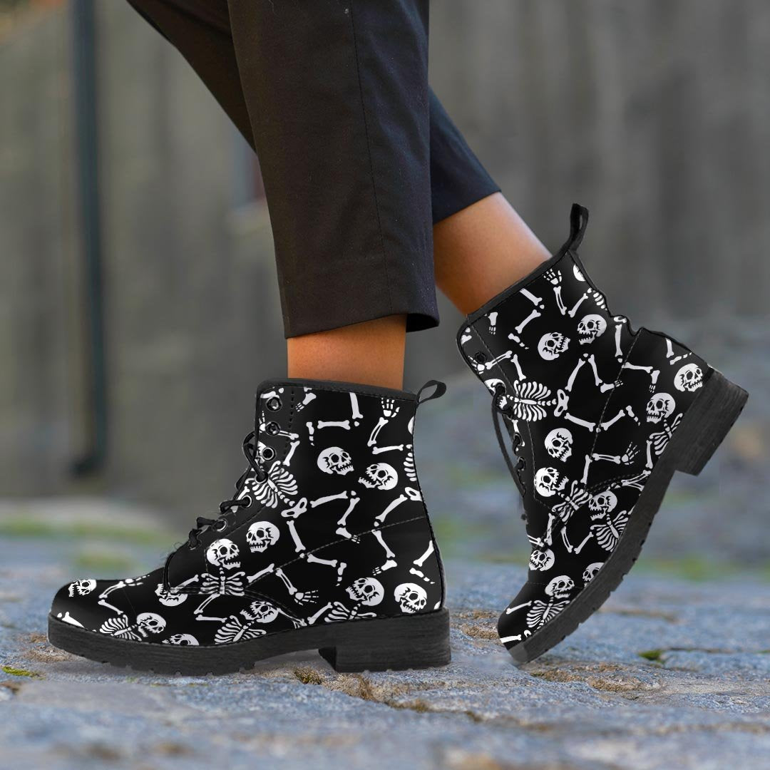 Skeleton Dancing Halloween Women's Boots-grizzshop