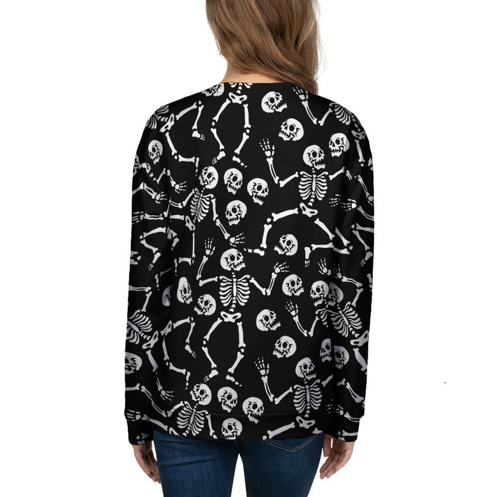 Skeleton Dancing Halloween Women's Sweatshirt-grizzshop