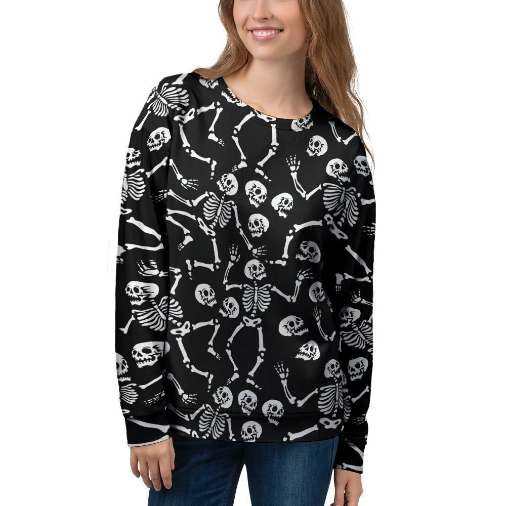 Skeleton Dancing Halloween Women's Sweatshirt-grizzshop