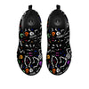 Skeleton Dancing Trippy Print Pattern Black Sneaker-grizzshop