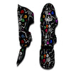 Skeleton Dancing Trippy Print Pattern Muay Thai Shin Guards-grizzshop