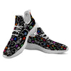 Skeleton Dancing Trippy Print Pattern White Athletic Shoes-grizzshop