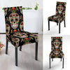 Skeleton Floral Rose Sugar Skull Girly Pattern Print Chair Cover-grizzshop