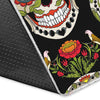 Skeleton Floral Rose Sugar Skull Girly Pattern Print Floor Mat-grizzshop