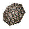 Skeleton Floral Rose Sugar Skull Girly Pattern Print Foldable Umbrella-grizzshop