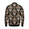 Skeleton Floral Rose Sugar Skull Girly Pattern Print Men's Bomber Jacket-grizzshop